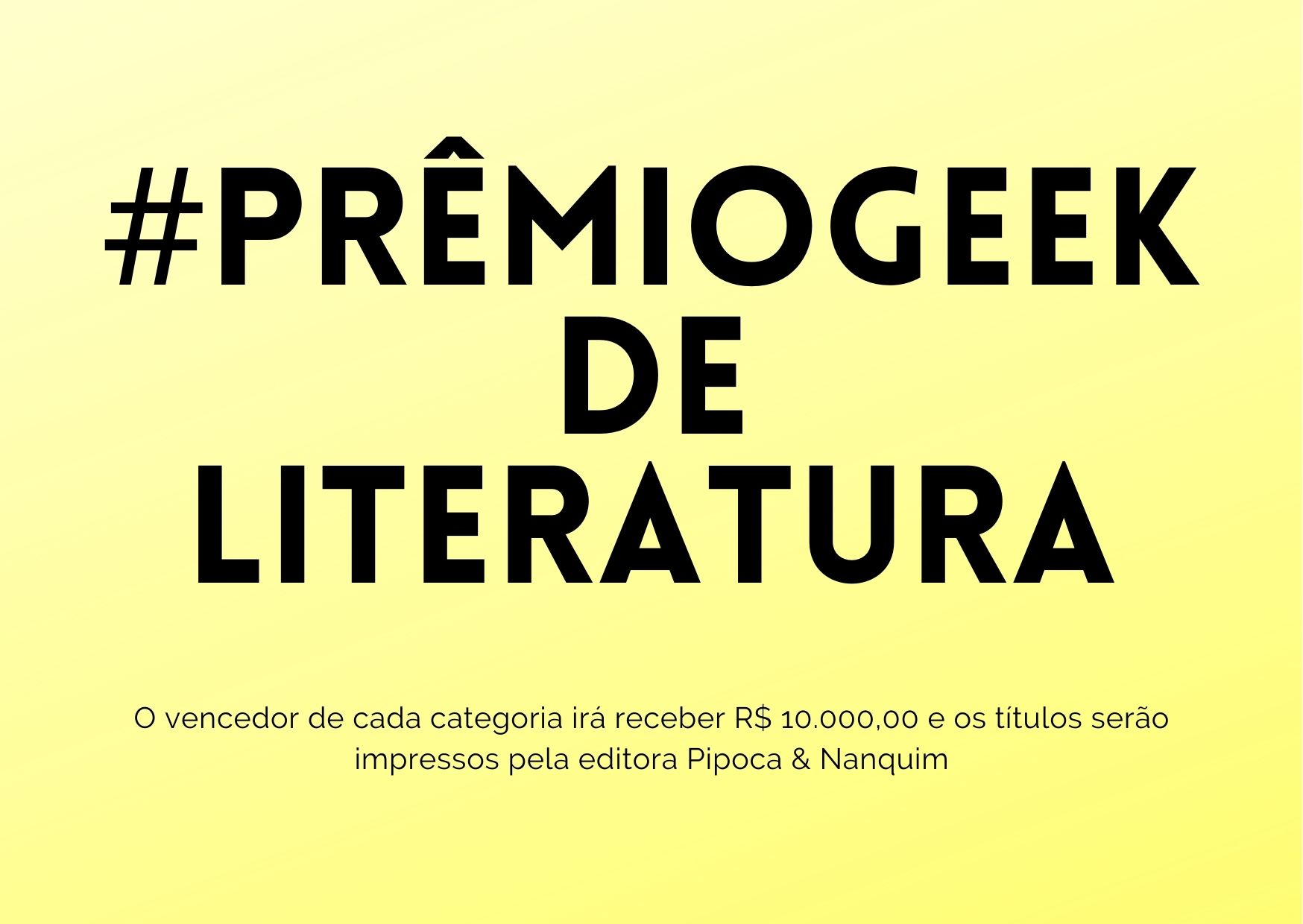 Amazon.com.br anuncia o Prêmio Geek de Literatura com o Omelete e a editora Pipoca & Nanquim