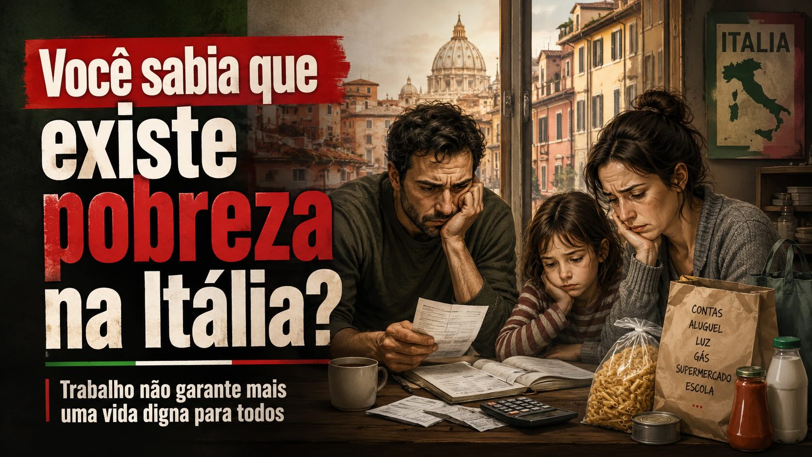 Você sabia que pobreza na Itália existe? E nem sempre depende de falta de trabalho