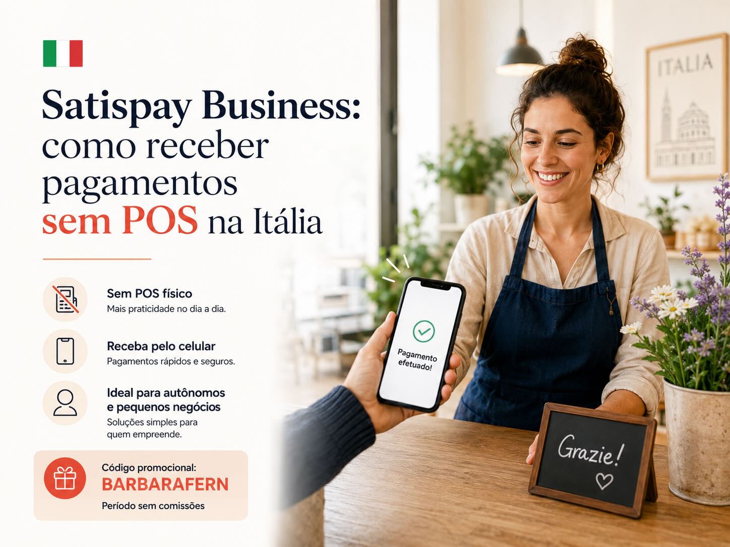 Satispay Business: como receber pagamentos sem POS na Itália